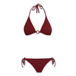 Helen Jon - Tortoise Ring String Top - Merlot