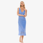 Helen Jon - Claudia Crochet Midi Dress - Peri Blue
