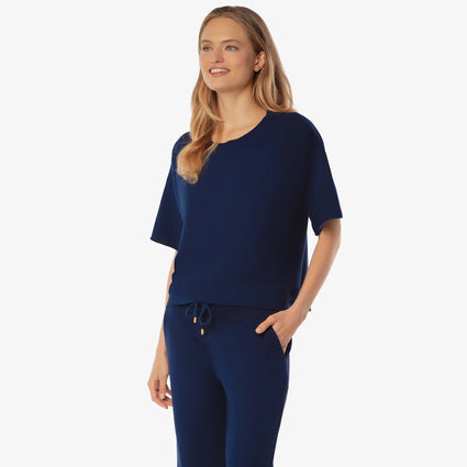 Helen Jon - Short Sleeve Pullover - Navy