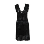 Helen Jon - Valentina Crochet Dress - Black