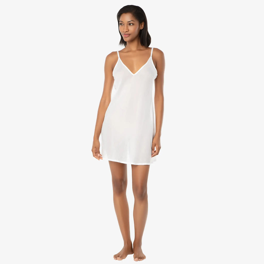 Helen Jon - V-Neck Slip Dress - White