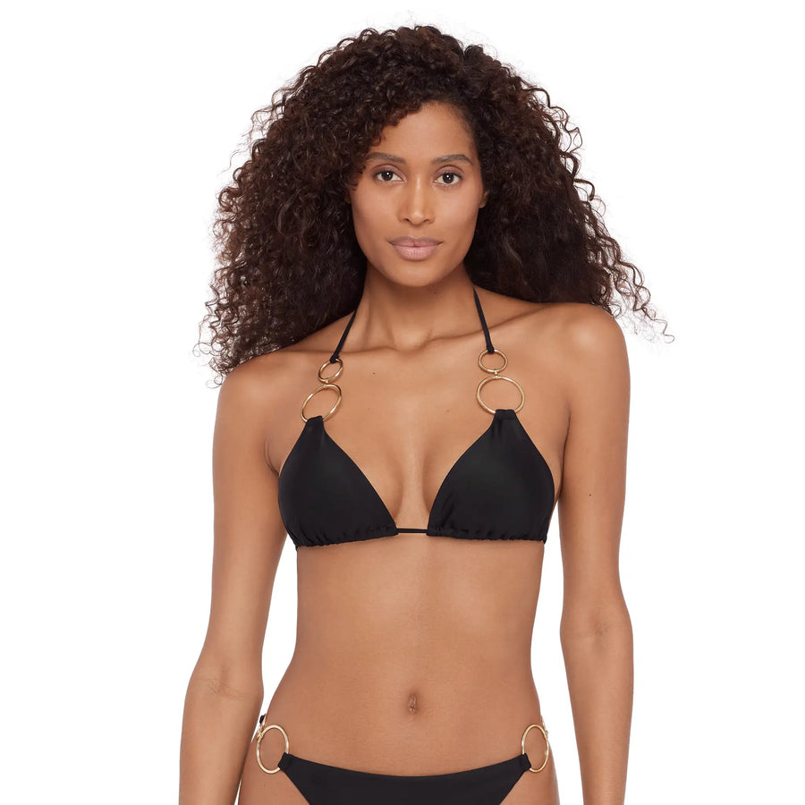 Steven Madden - Gold Double Ring Triangle Top - Raven Black