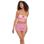 Steve Madden - Ruched Mesh Skirt - Orchid