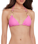 Steve Madden - Gold Double Ring Triangle Top - Neon Pink