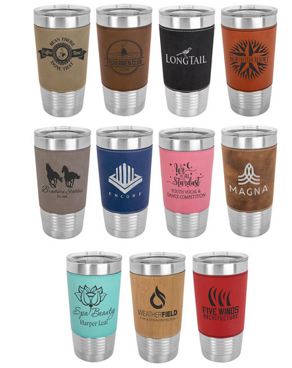 Leather Wrapped Tumblers
